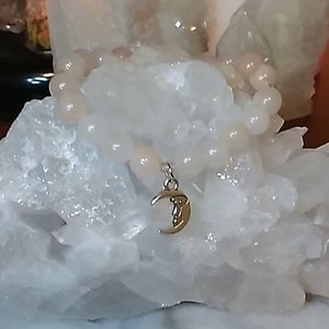 Moonstone Bracelet w. Moon charm
